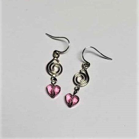 Earrings, Heart Drops - NEW LOWER PRICE!