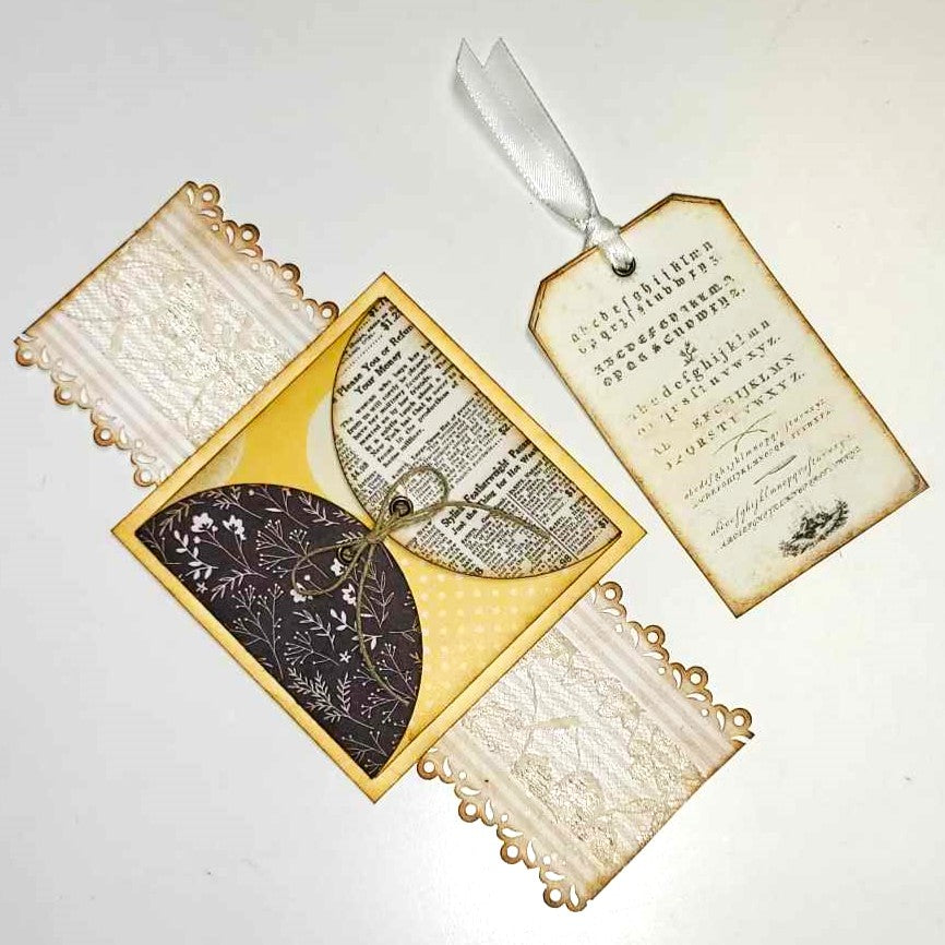 Junk Journaling Ephemera, Hidden Pocket Belly Band