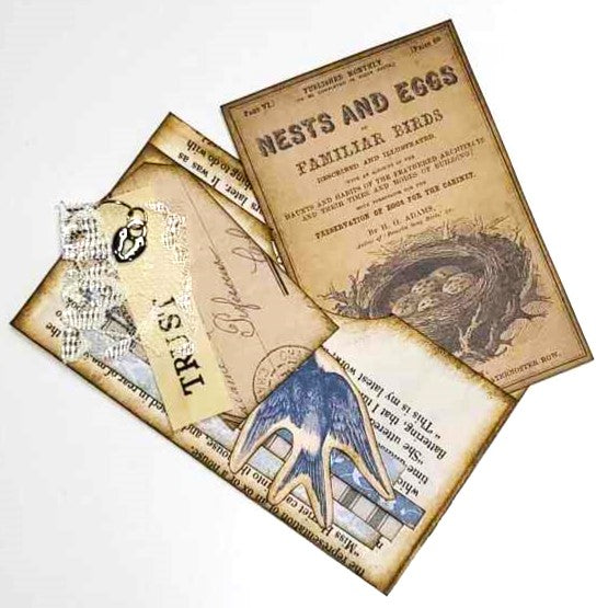 Junk Journaling Ephemera, Book Page Side Pocket Paperclip