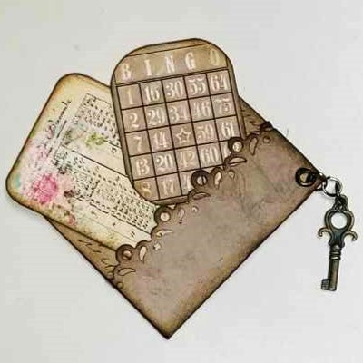 Junk Journaling Ephemera, Two Sided Hidden Paperclip