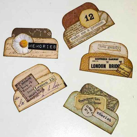 Junk Journaling Ephemera, Page Tabs