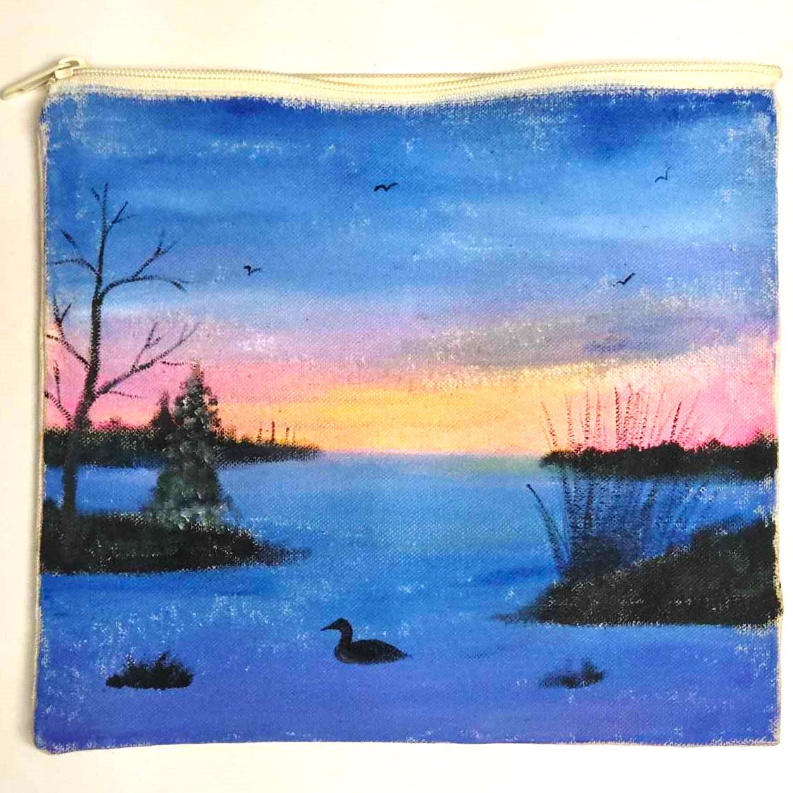 Handpainted Zippered Bag