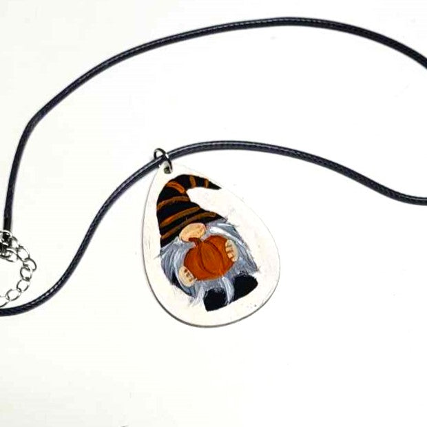 Handpainted Teardrop Pendant