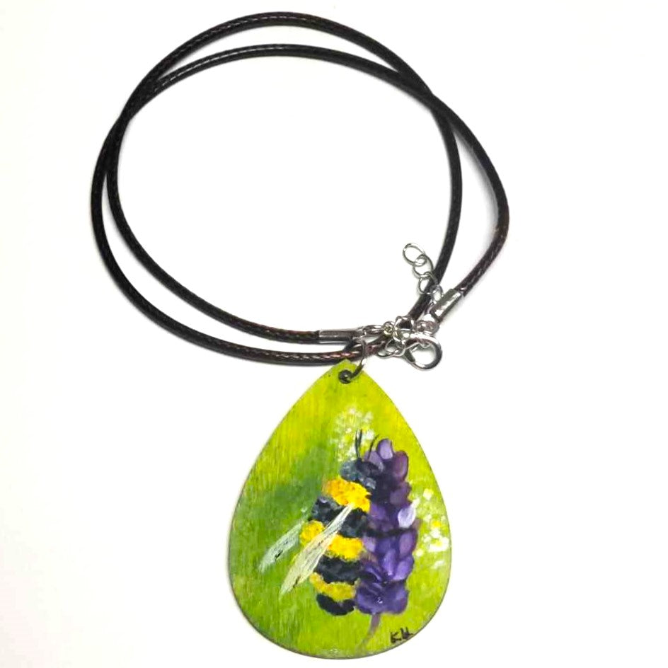 Handpainted Teardrop Pendant