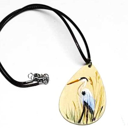 Handpainted Teardrop Pendant