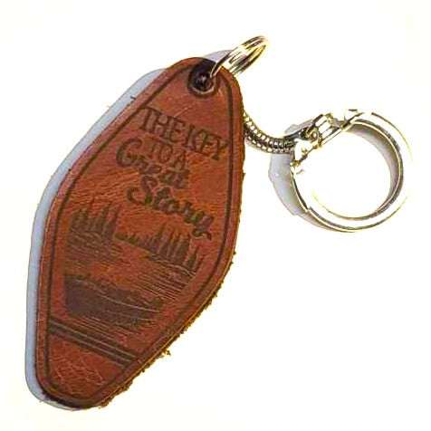 Engraved Leather Key Ring