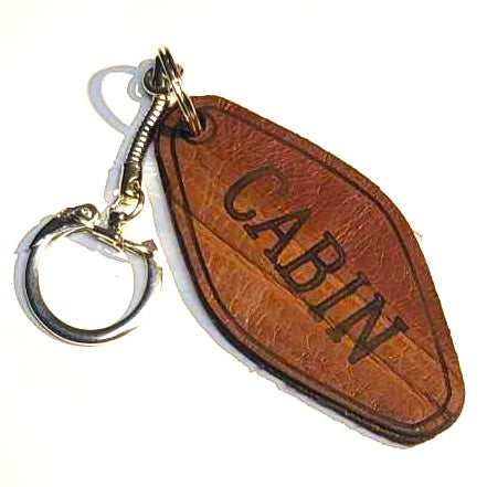 Engraved Leather Key Ring