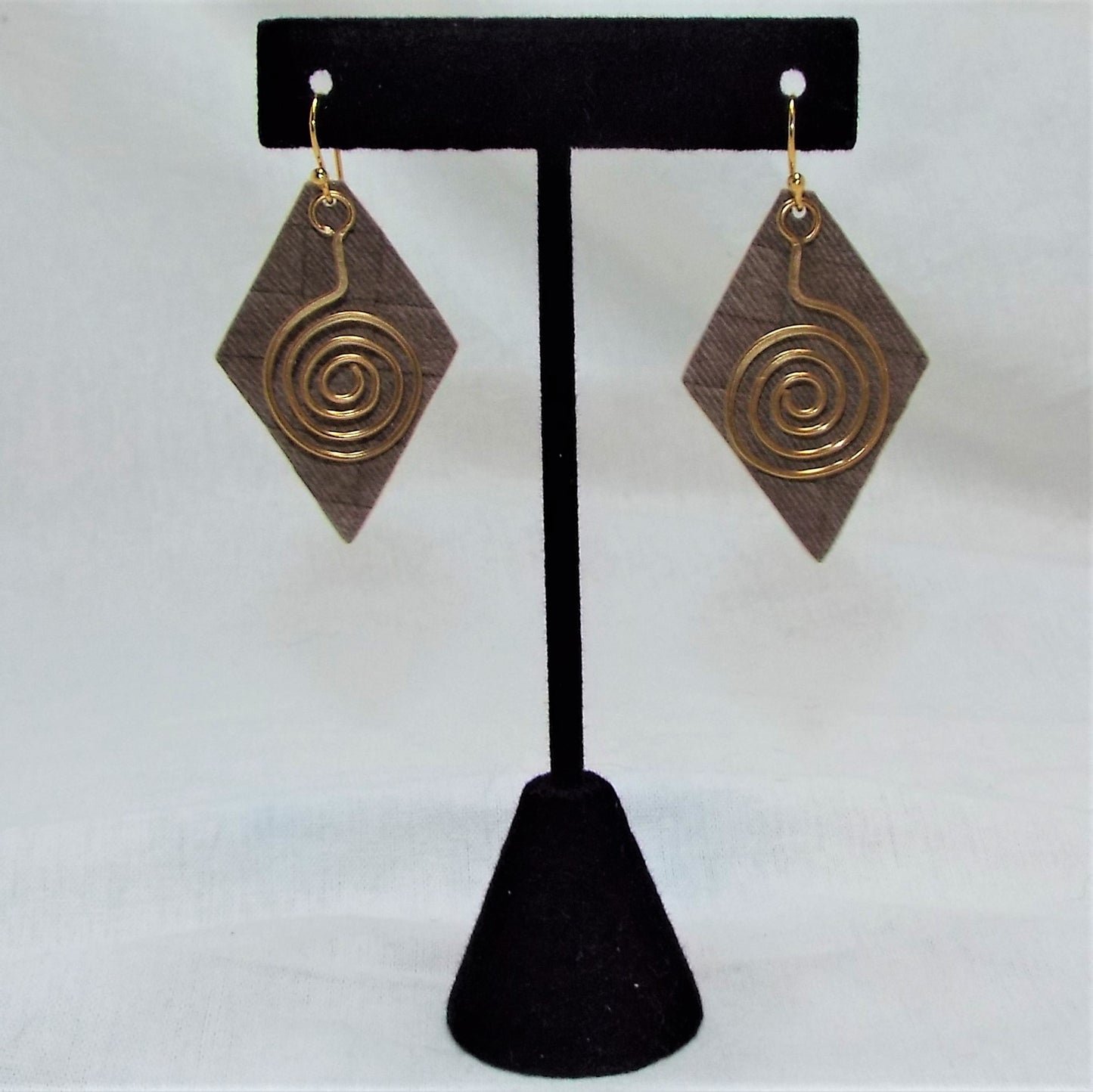 Earrings, leather