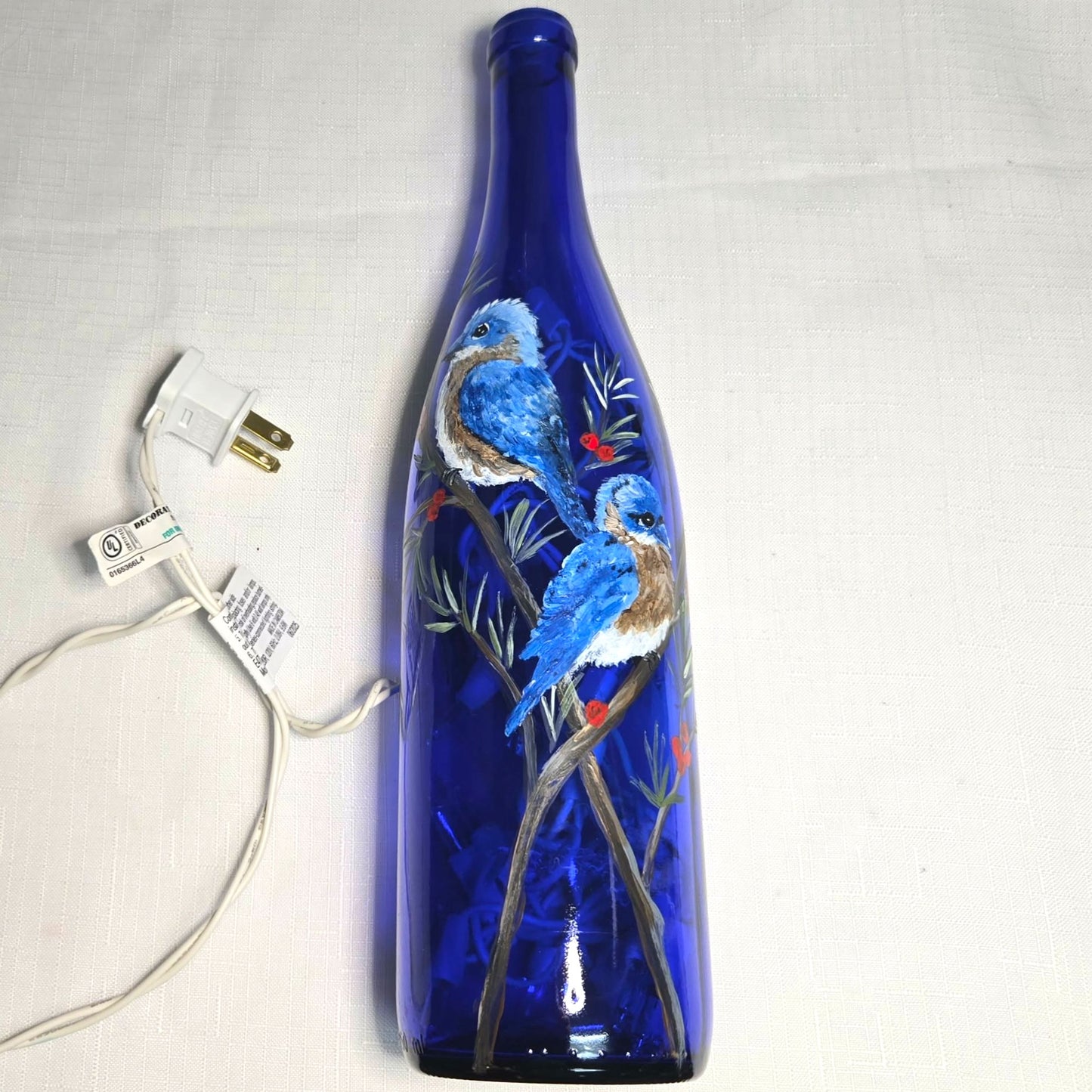 Handpainted Bottle with Lights
