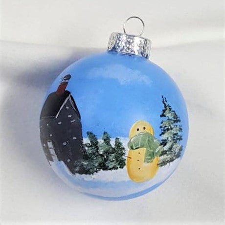 Collectible Ornament Series, Handpainted Snowman Ornament