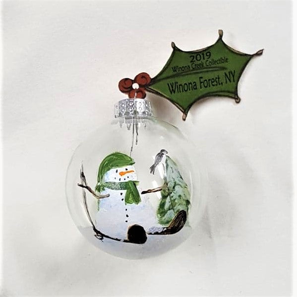 Collectible Ornament Series, Handpainted Snowman Ornament