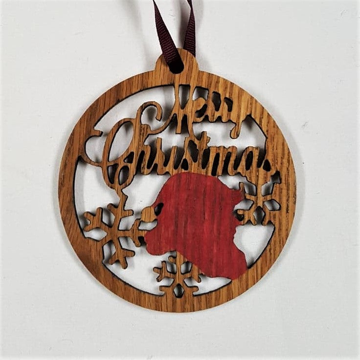 Holiday Ornament, wood filigree