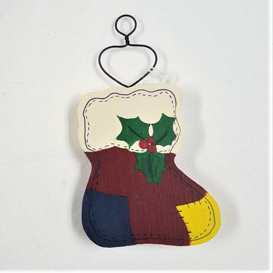 Holiday Ornament, handpainted wood