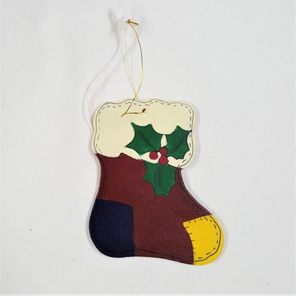 Holiday Ornament, handpainted wood