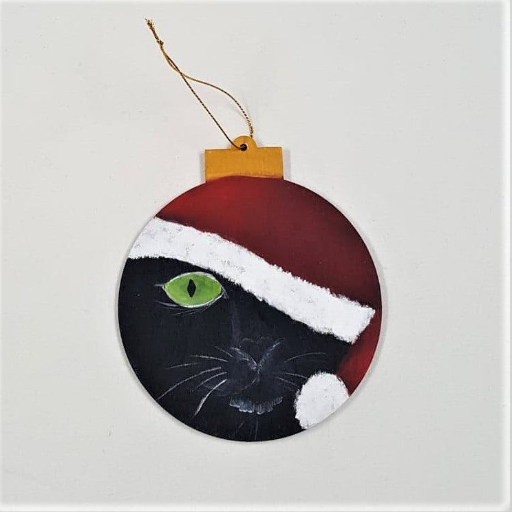 Holiday Ornament, handpainted wood