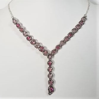 Captured Bead "Y" Necklace