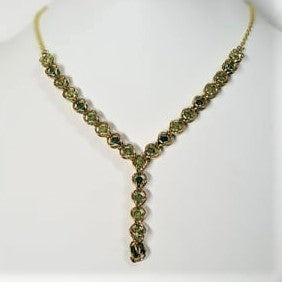 Captured Bead "Y" Necklace