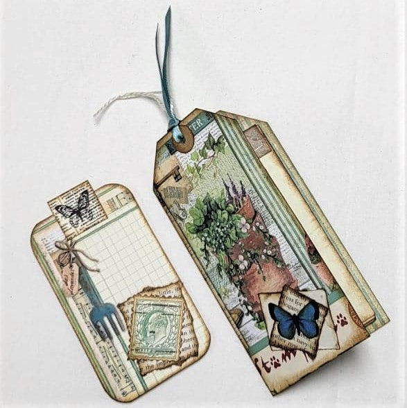 Junk Journaling Ephemera, Folded Tag Notebook