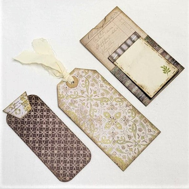 Junk Journaling Ephemera, Two Pocket Fold-Up with Side Slot
