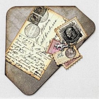 Junk Journaling Ephemera, Triangle Corner Tuck