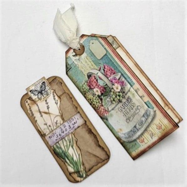 Junk Journaling Ephemera, Folded Tag Notebook