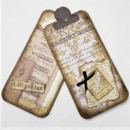 Junk Journaling Ephemera, Slide Double Tag