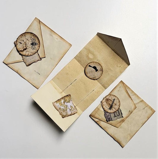 Junk Journaling Ephemera, Coffee-Dyed Journaling Envelope