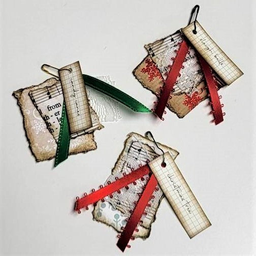 Christmas Junk Journaling Ephemera, Mini Bulb Pin Cluster