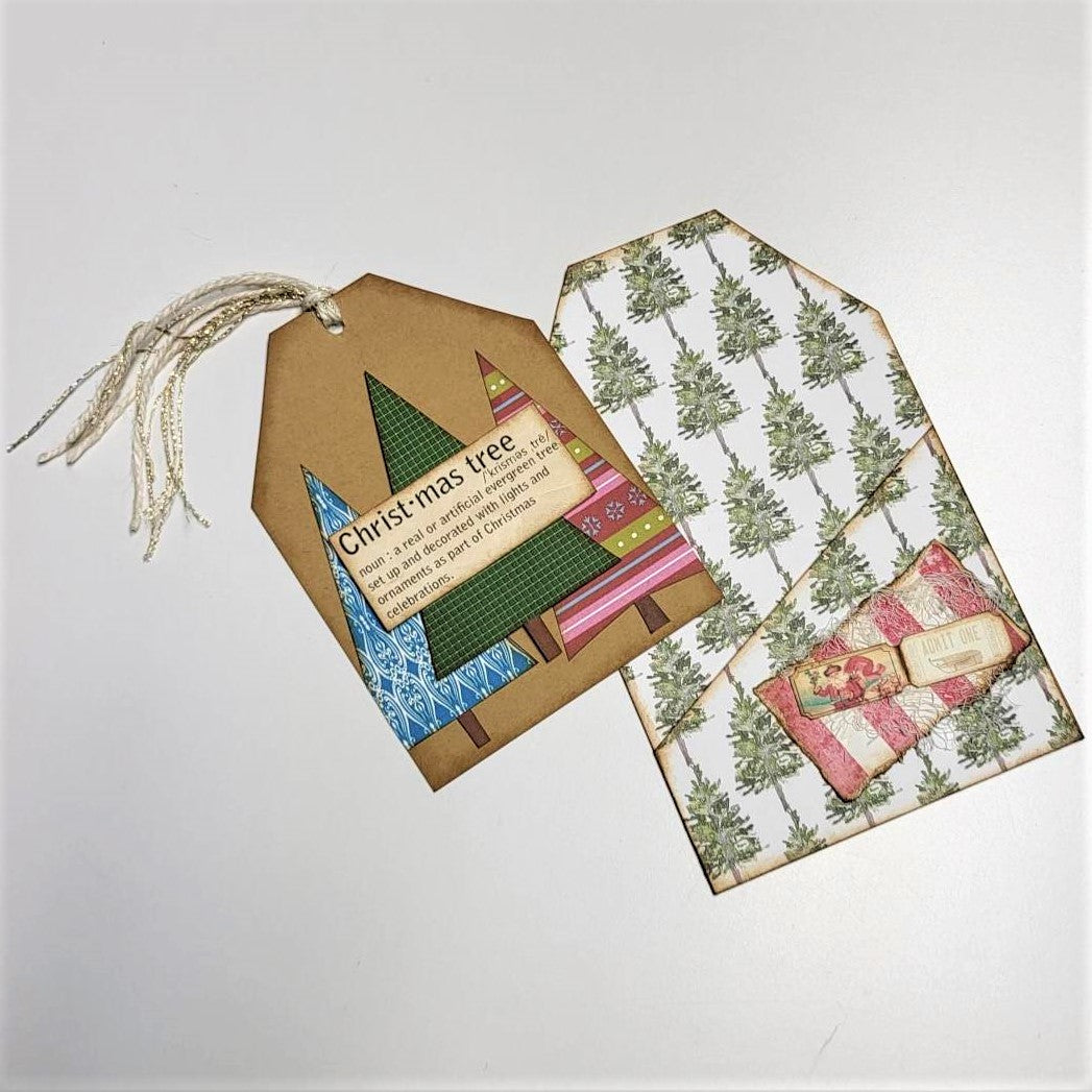 Christmas Junk Journaling Ephemera, Standard Pocket Tag