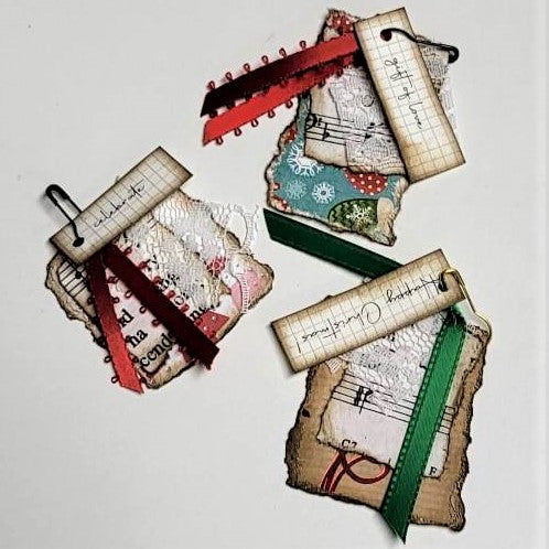 Christmas Junk Journaling Ephemera, Mini Bulb Pin Cluster