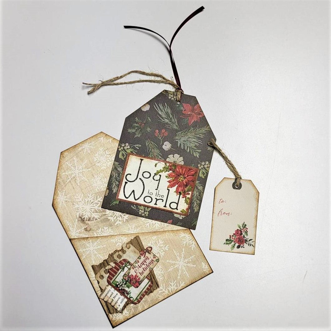 Christmas Junk Journaling Ephemera, Standard Pocket Tag