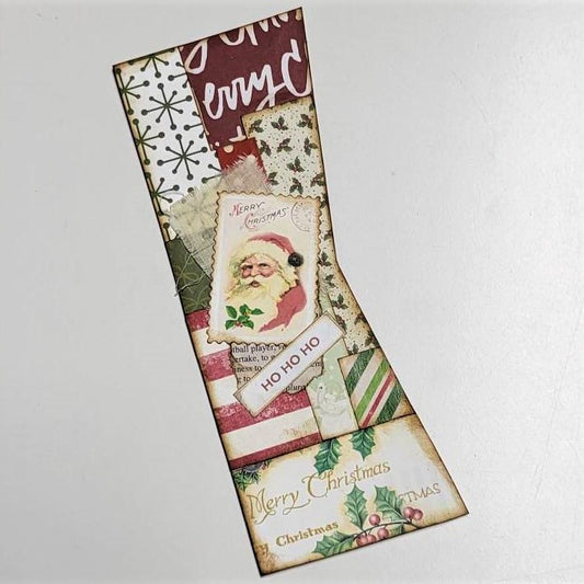 Christmas Junk Journaling Ephemera, Collaged Side Pocket