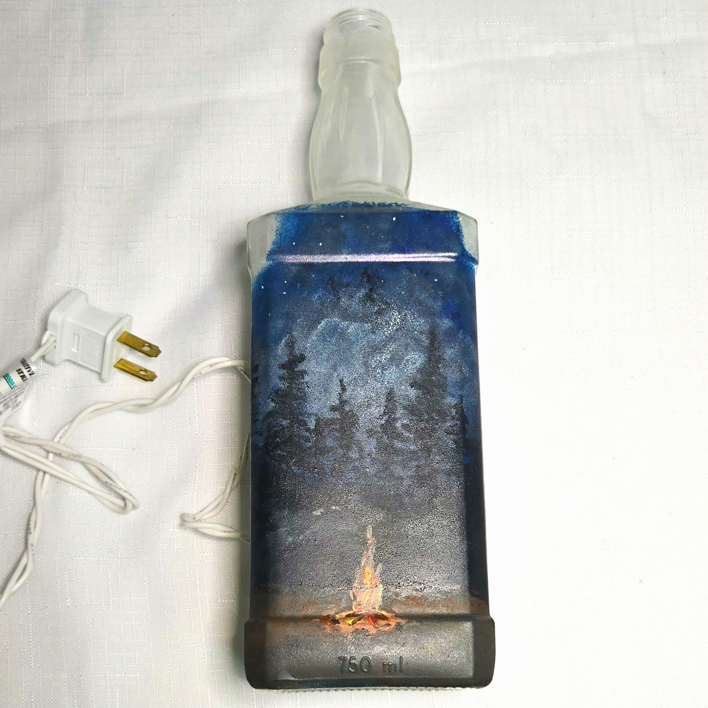 Handpainted Bottle with Lights