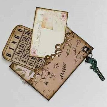 Junk Journaling Ephemera, Two Sided Hidden Paperclip