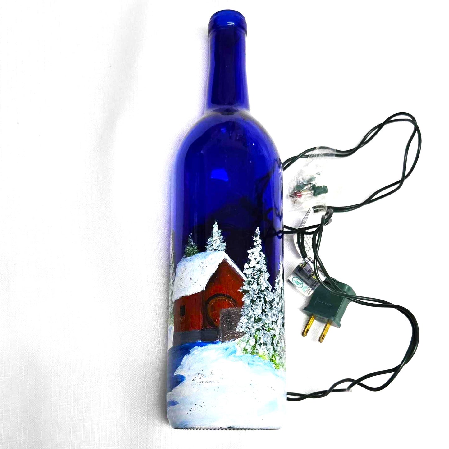 Handpainted Bottle with Lights - NEW!