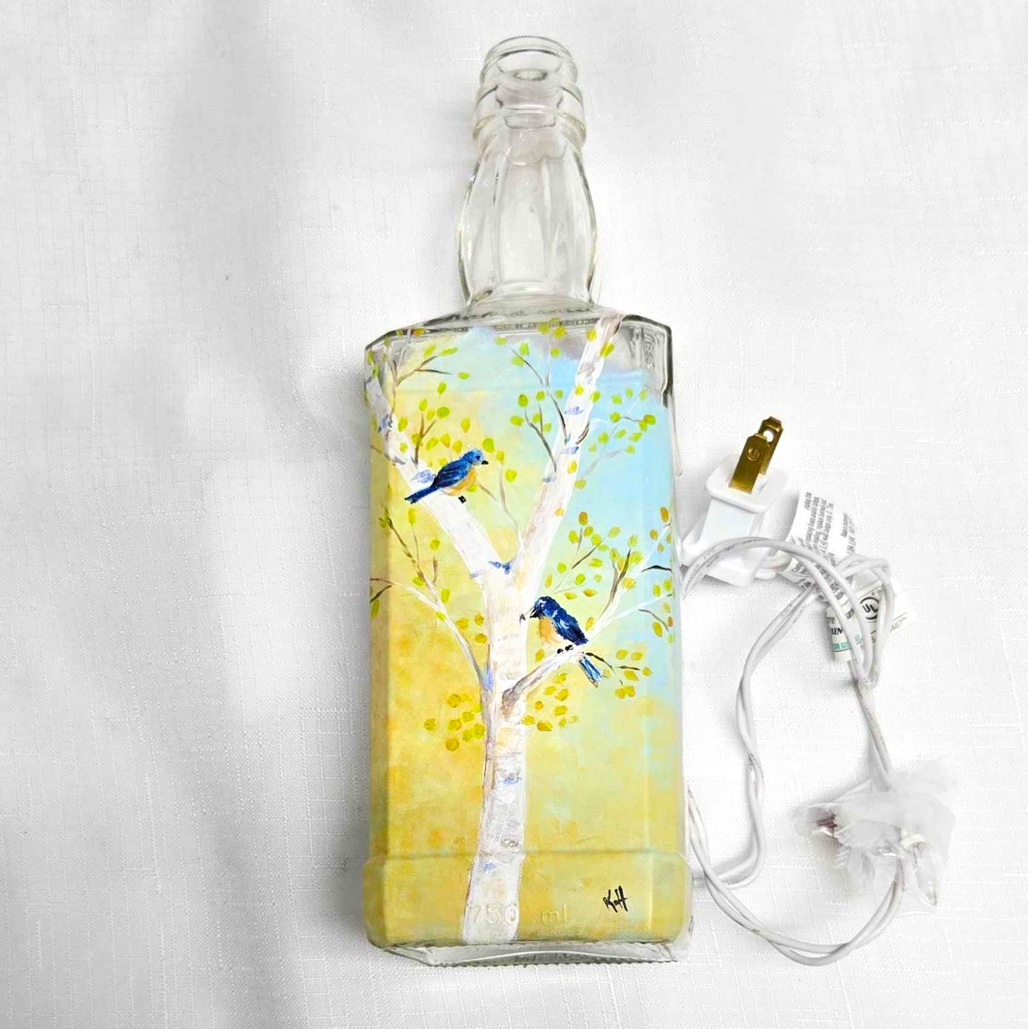 Handpainted Bottle with Lights - NEW!