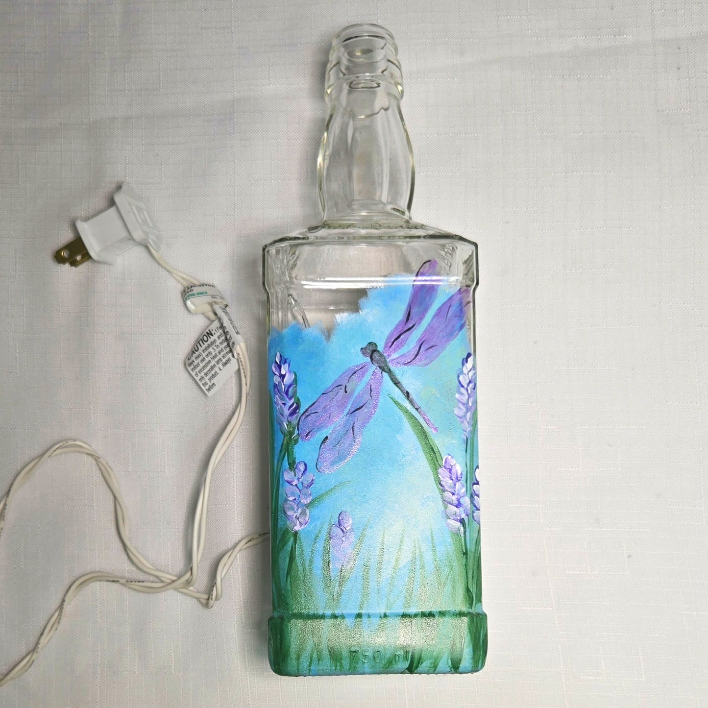 Handpainted Bottle with Lights