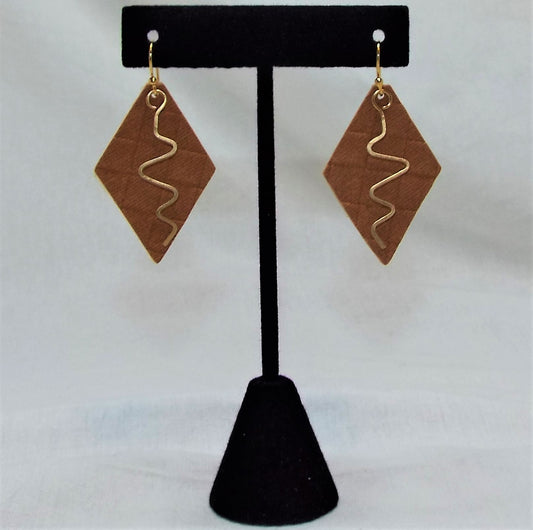 Earrings, leather