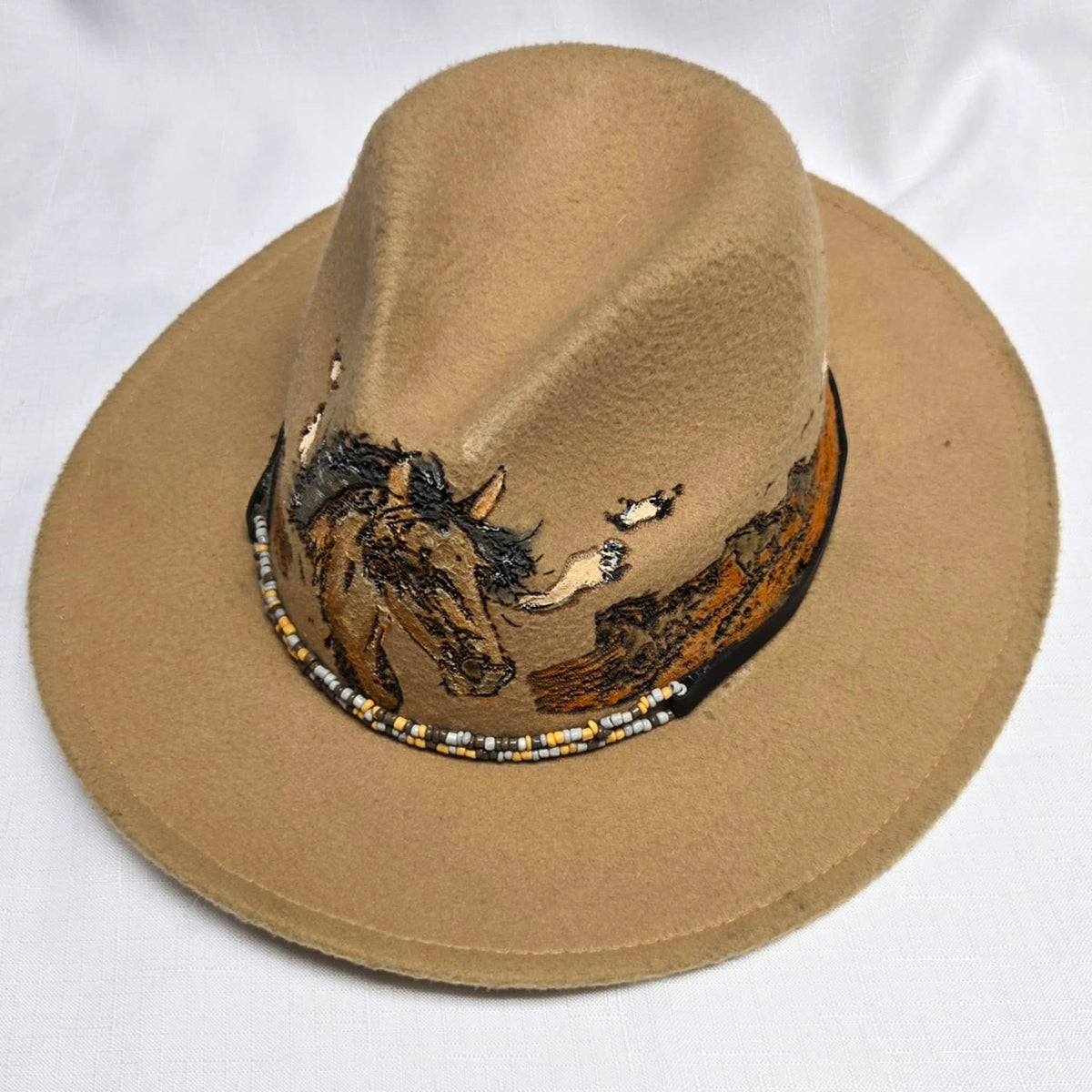 The Cloverleaf Special  – Custom Engraved Western Hat Custom-made Turquoise trail Cowboy hat in 100X beaver felt  main image 3