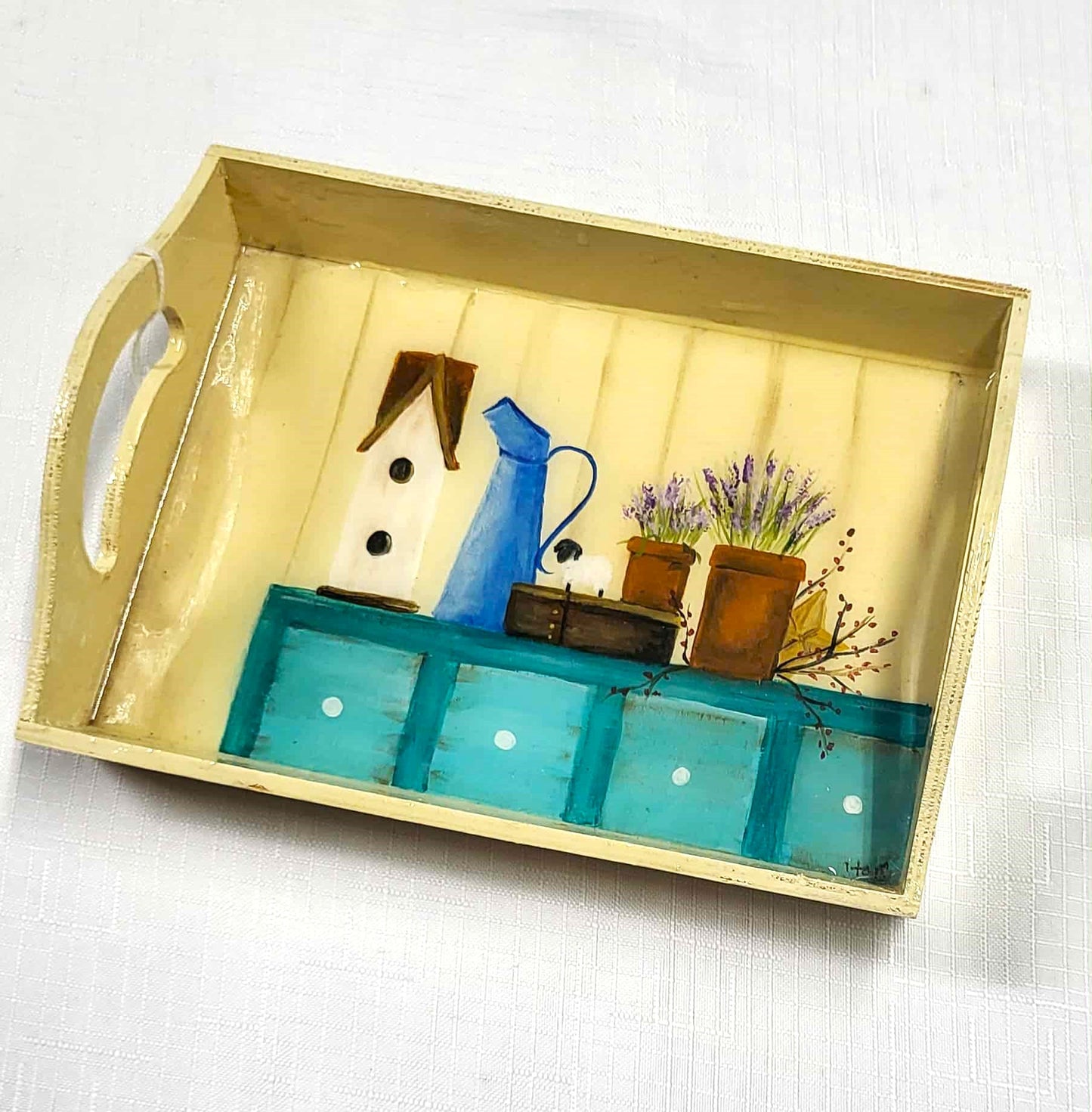 Painted Trays, wood