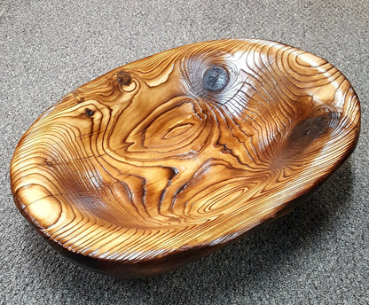 Carved Wood Bowl, large