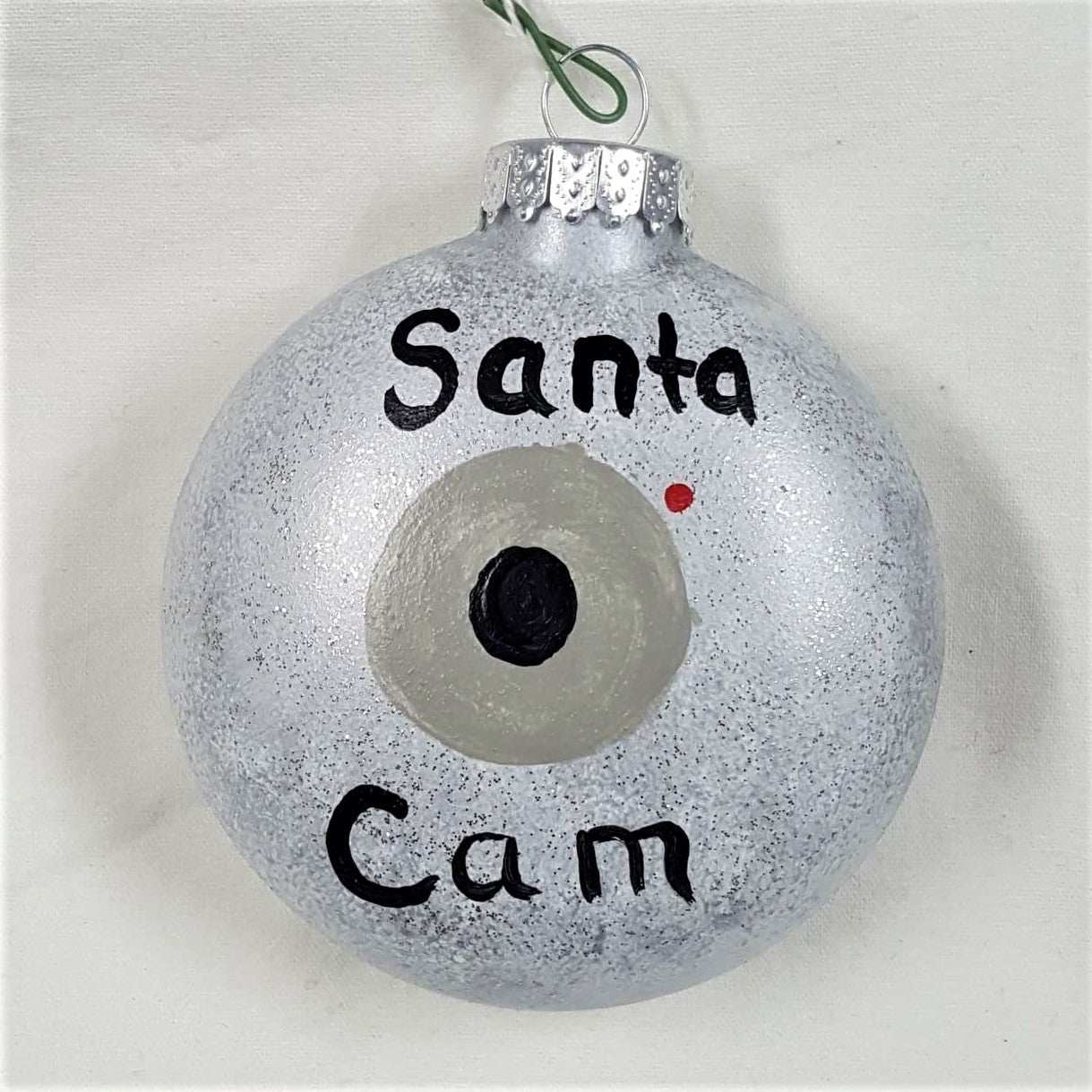 Holiday Ornament, handpainted glass