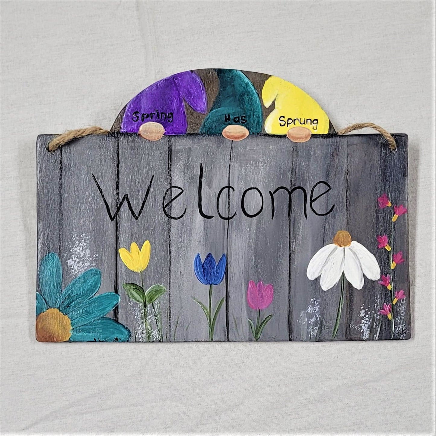 Painted Mini Wall Hanging - NEW LOWER PRICE!