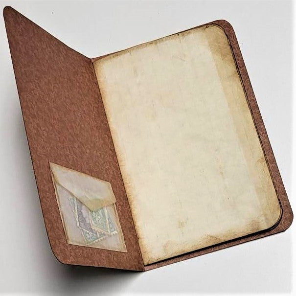 Junk Journal Ephemera, Notebook with Glassene Envelope